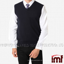 Suéter de cashmere da Mongólia Colete masculino de cashmere